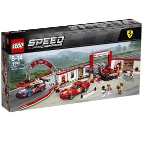 Jeu de construction LEGO Speed champions le stand Ferrari