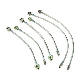 2 Flexibles De Frein Arrière 215 Mm - Compatible Abarth Punto, Alfa Romeo Mito, Fiat Punto, Peugeot 505/604/504, Filetage M10x1