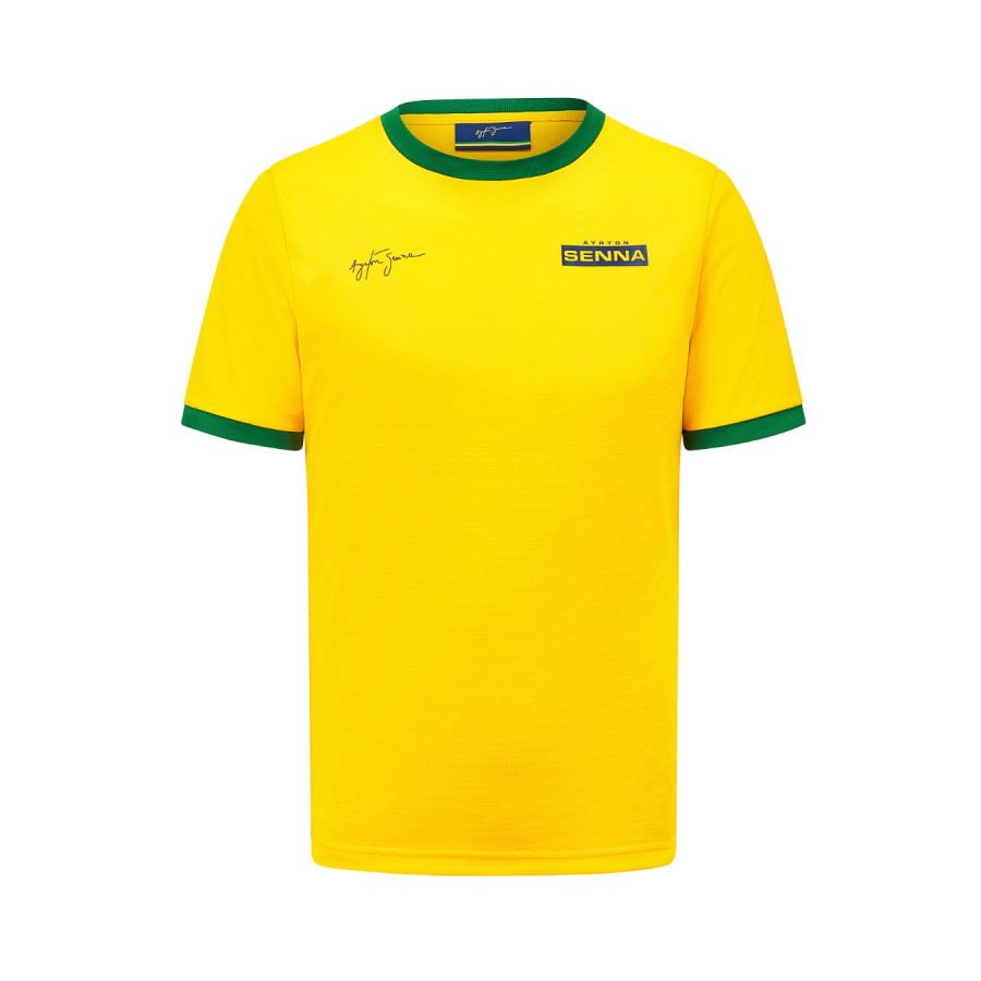 Tシャツ　イエロー AYRTON SENNA sports men's t-shirt - yellow | ON ORECA Store