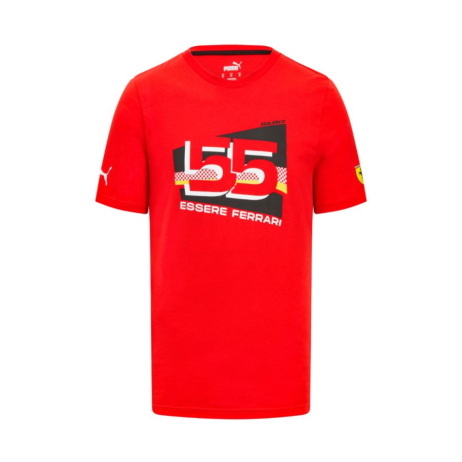 FERRARI F1 Puma Carlos Sainz Driver Men's T-shirt - red | ON FERRARI F1 Puma Carlos Sainz Driver Men's T-shirt - red | ON