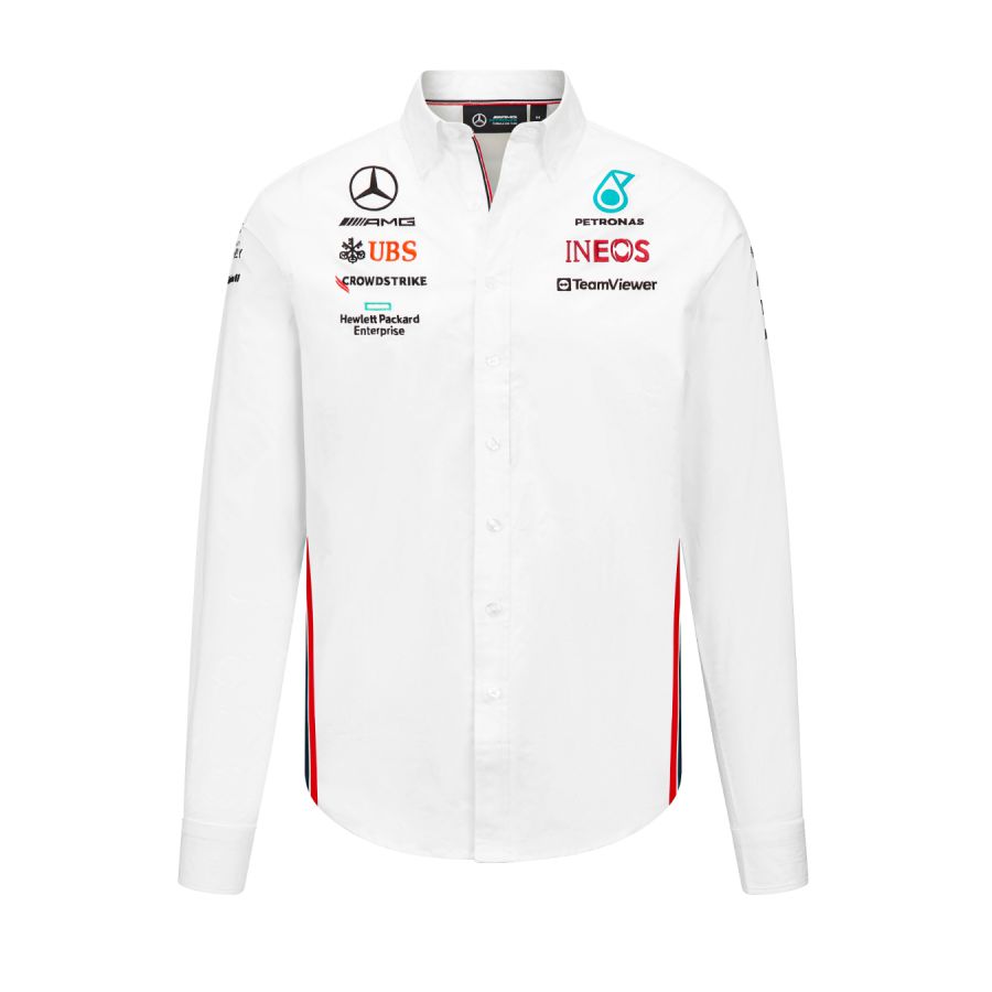 Chemise MERCEDES AMG Team Replica Blanche pour homme En vente sur ORECA STORE