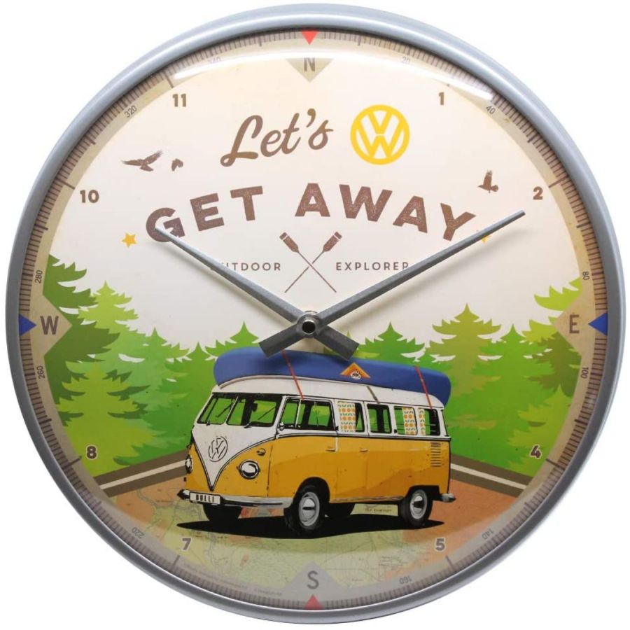 Horloge murale RETRO BRANDS Volkswagen Get Away En vente sur ORECA STORE