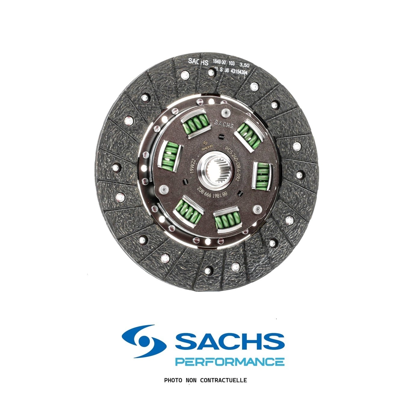 Disque d'embrayage renforcé amorti organique SACHS PERFORMANCE - 881861999844