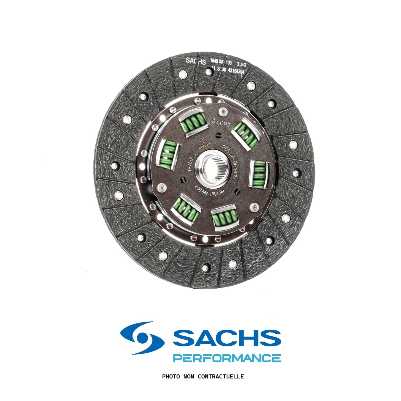 Disque d'embrayage renforcé amorti organique SACHS PERFORMANCE - 881861999671