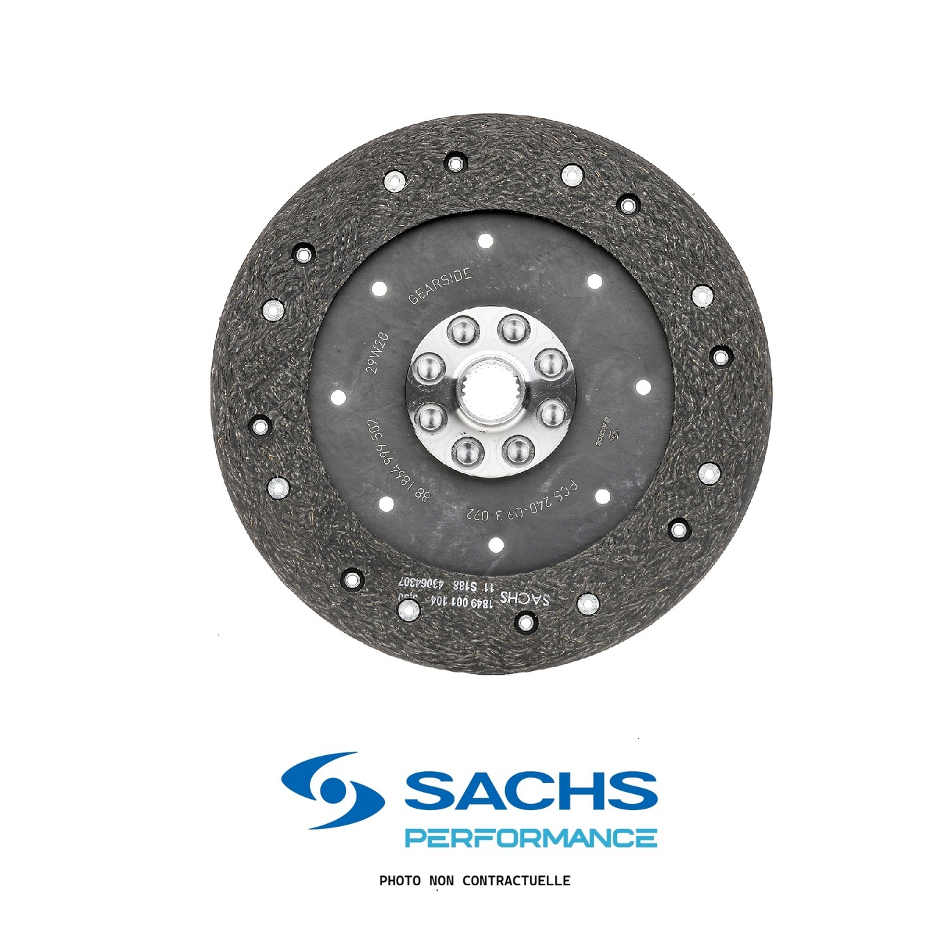 Disque d'embrayage renforcé rigide organique SACHS PERFORMANCE - 881864999510