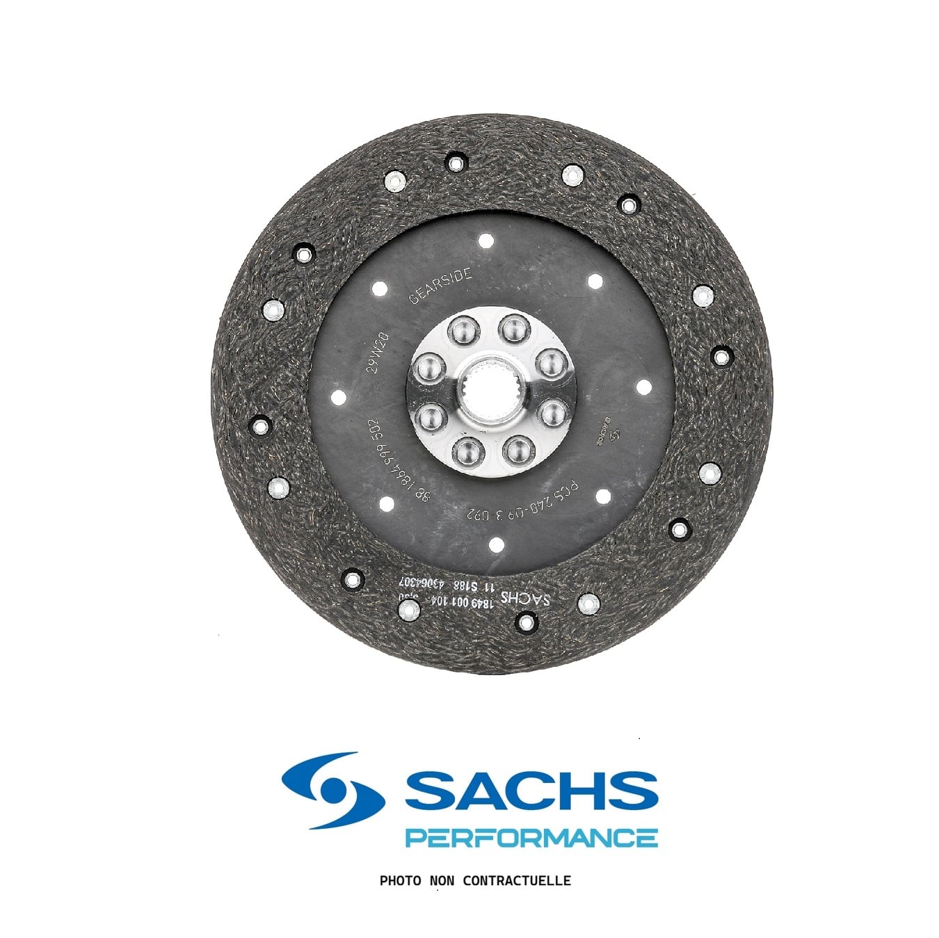 Disque d'embrayage renforcé rigide organique SACHS PERFORMANCE - 881864999985
