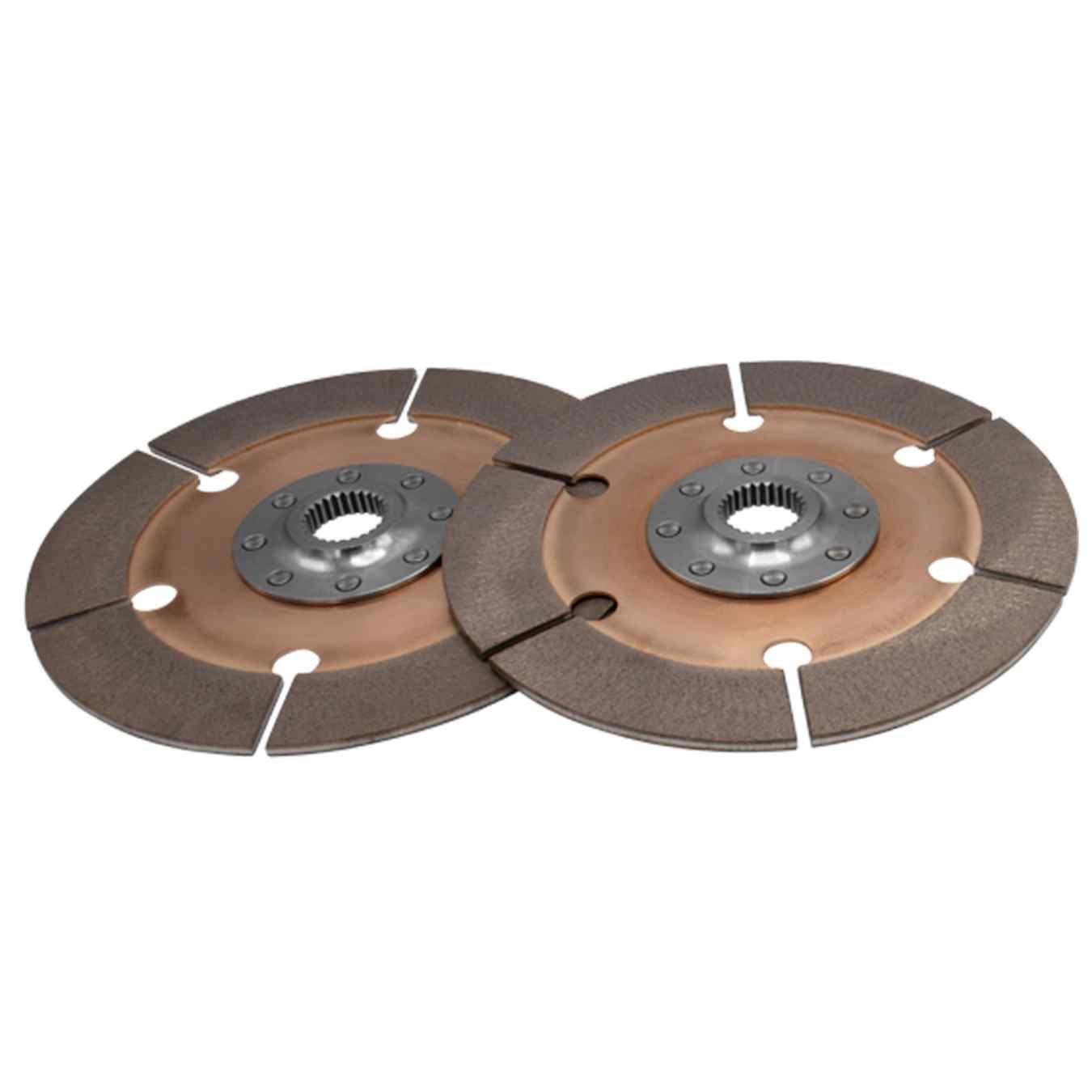 Disques d'embrayage (2) Métal fritté (rond) 8 rivets D215mm x 26 can Tilton 64215-1-VV-55