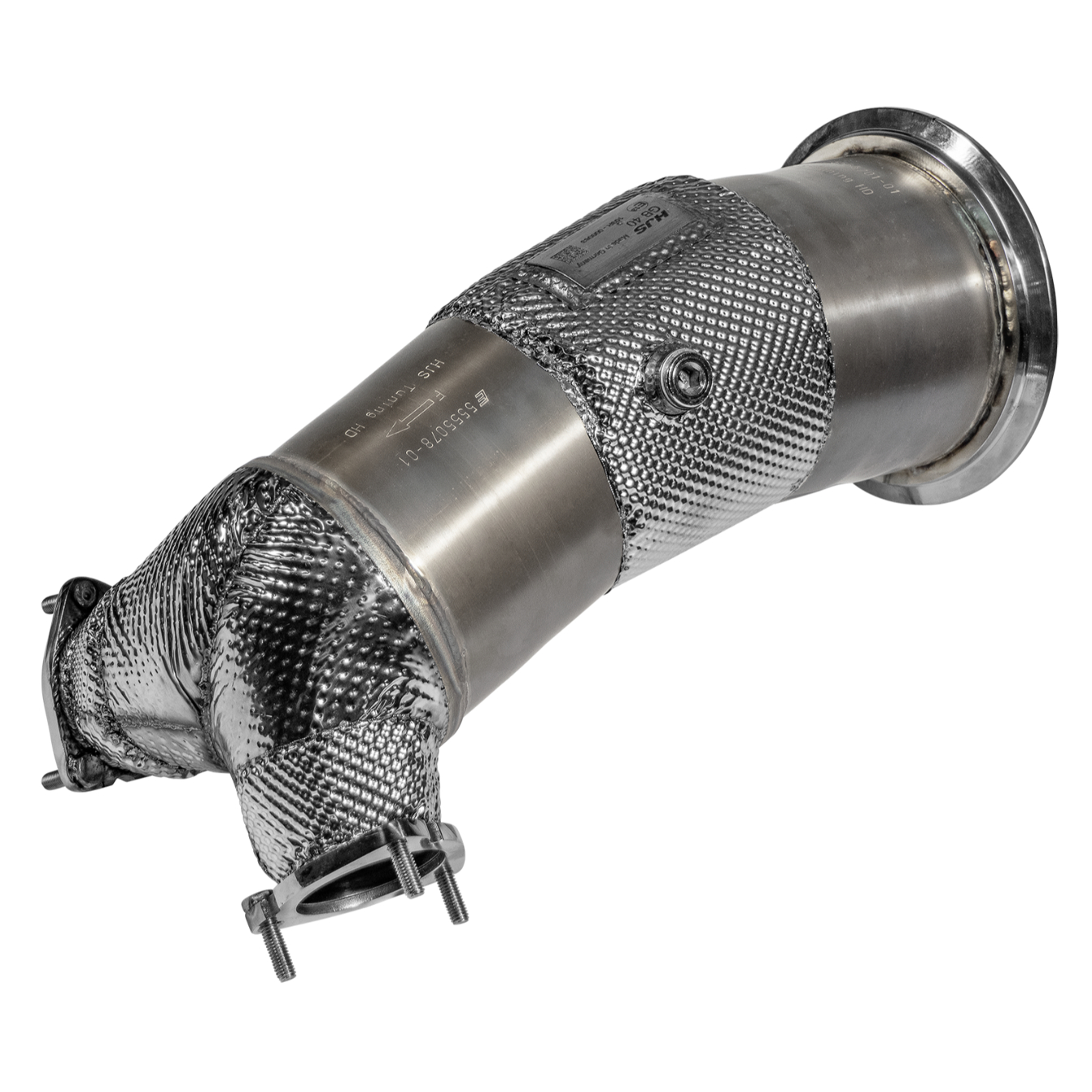 Descente de turbo HJS Ø 143 mm / 2x 60 mm Audi S4/S5 quattro