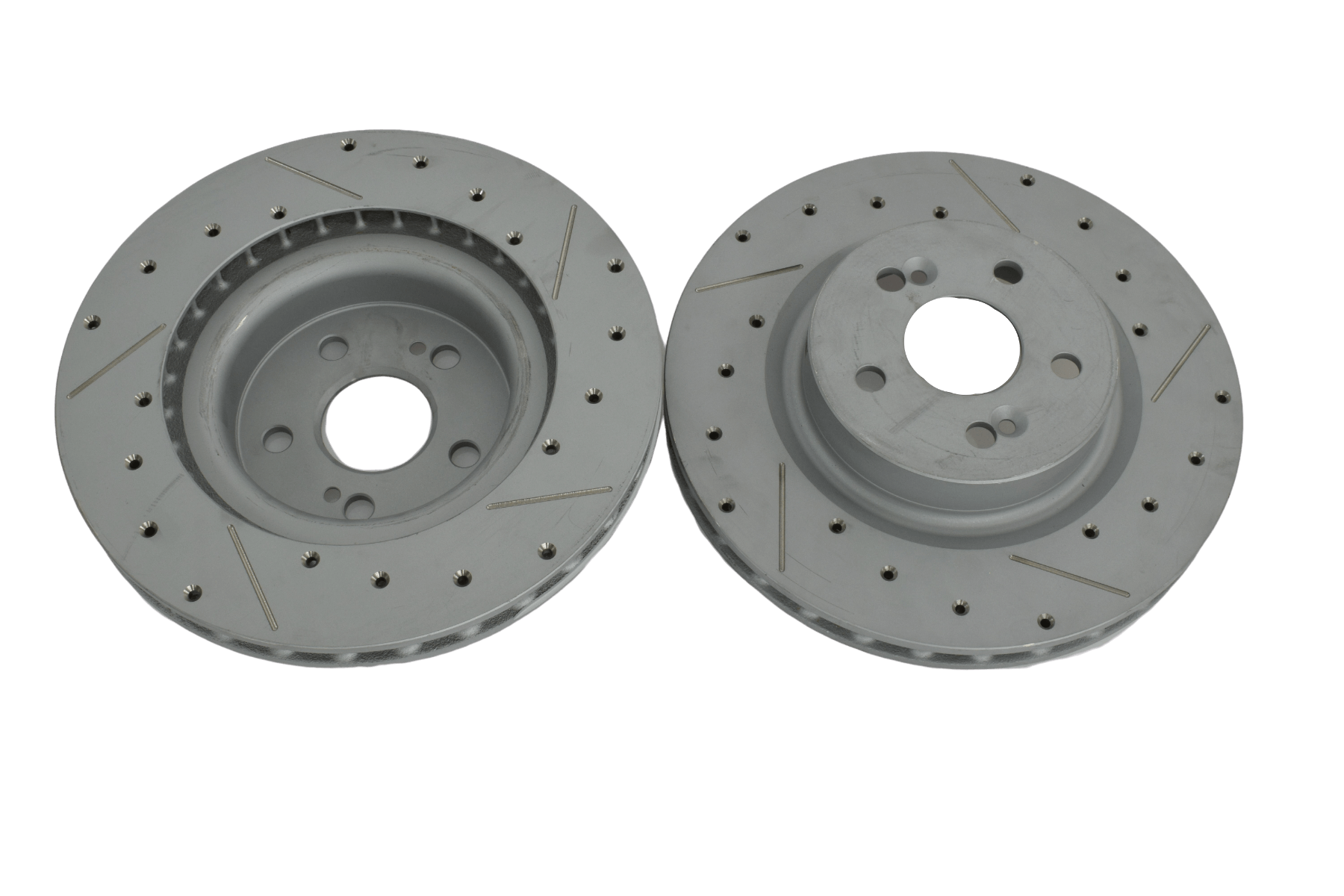 Disques de frein rainurés et percés pour CLIO III R.S et MEGANE II R.S.