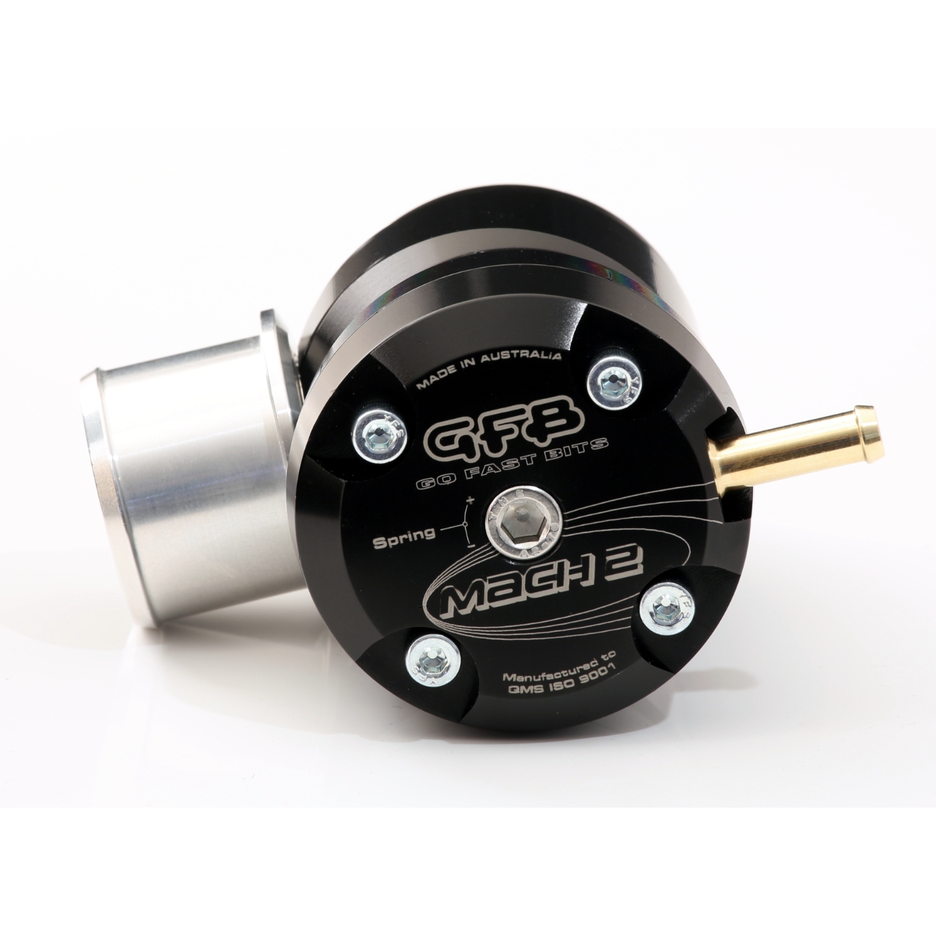 Dump valve GFB Mach 2 TMS universelle entrée et sortie 33 mm pour Mitsubishi Lancer Evo I à X