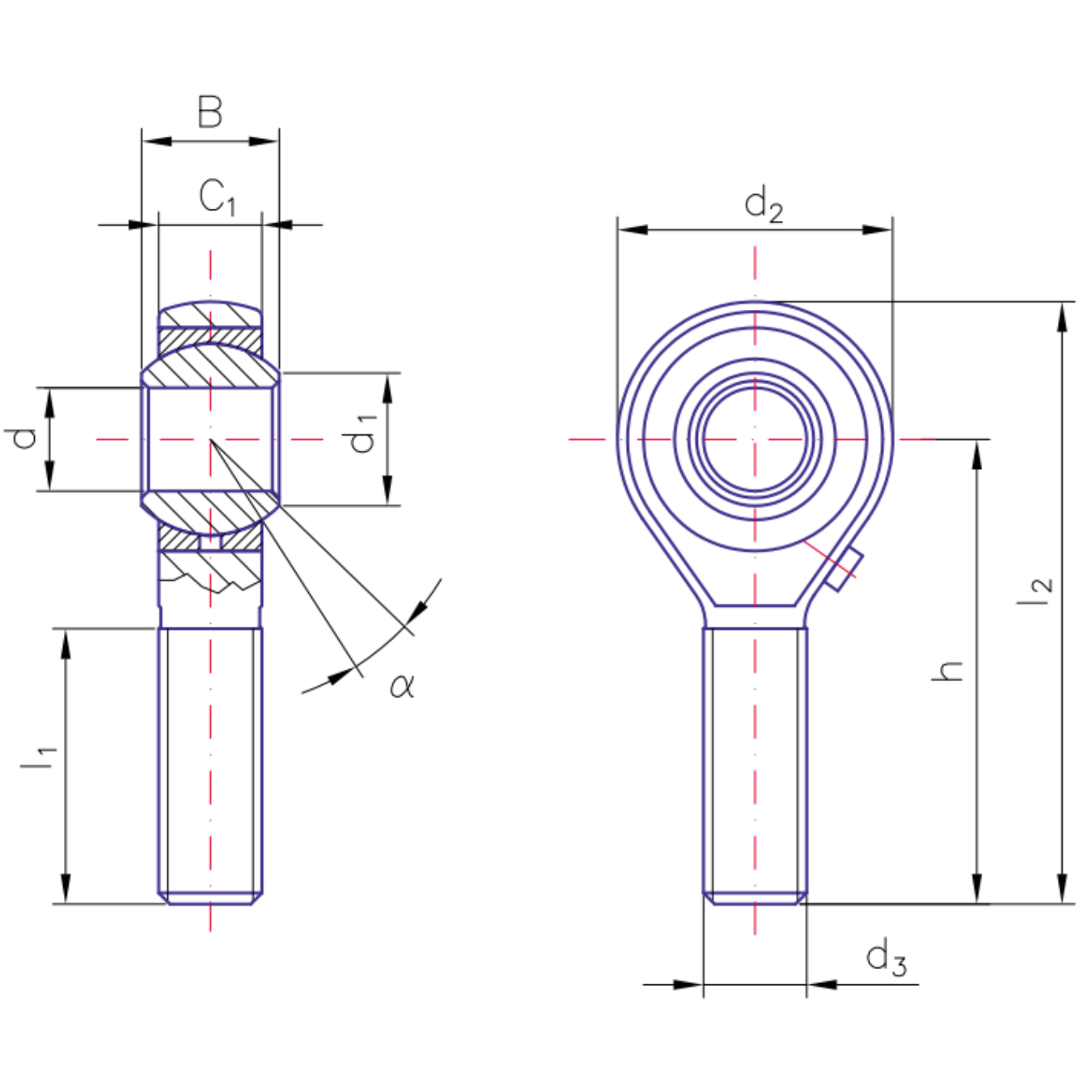 Embout à rotule mâle graissé ASKUBAL KA400