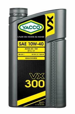 Huile moteur YACCO VX300 10W40 2L