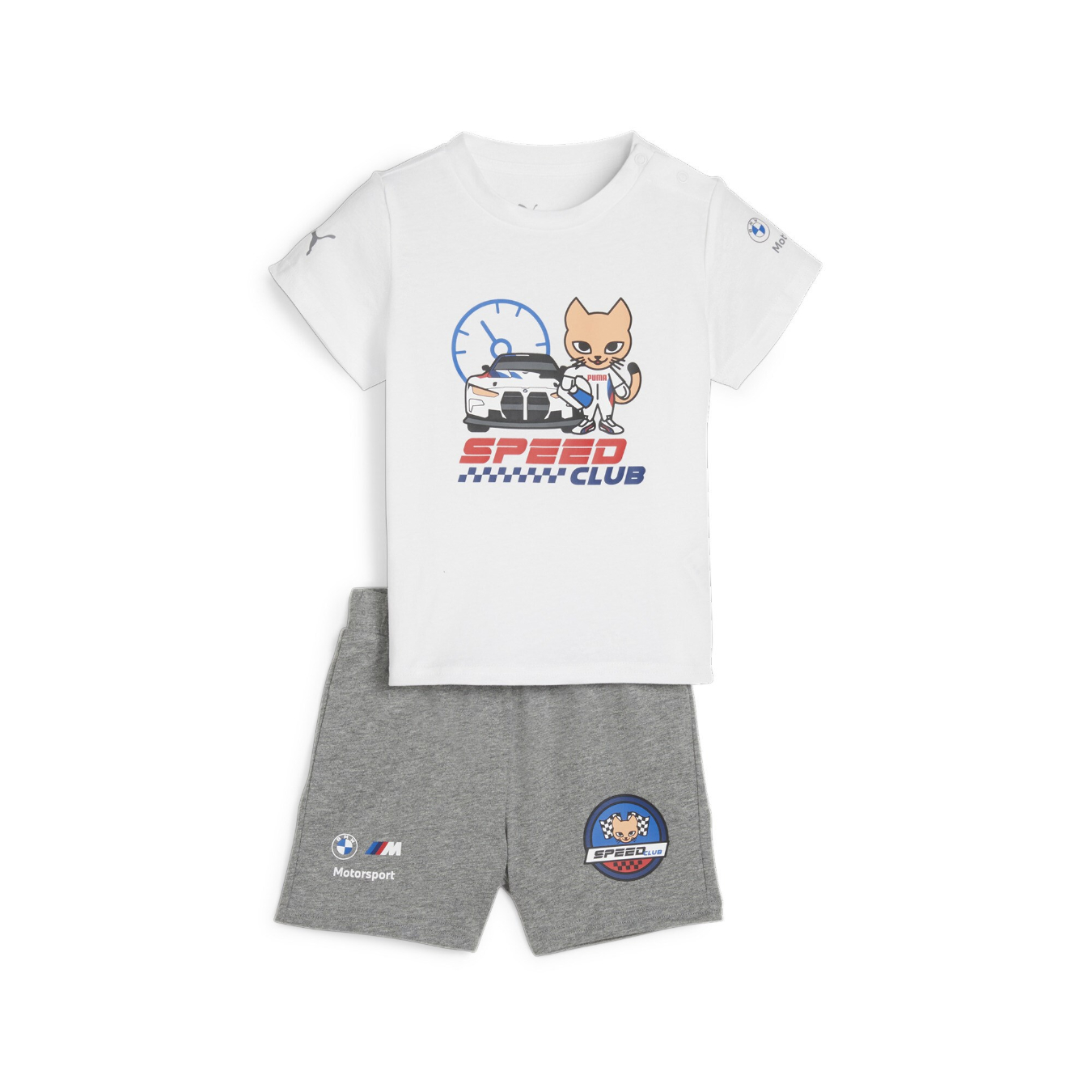 Ensemble T-Shirt et Short BMW MOTORSPORT Puma Blanc pour Enfant PUM24_SET_SPE