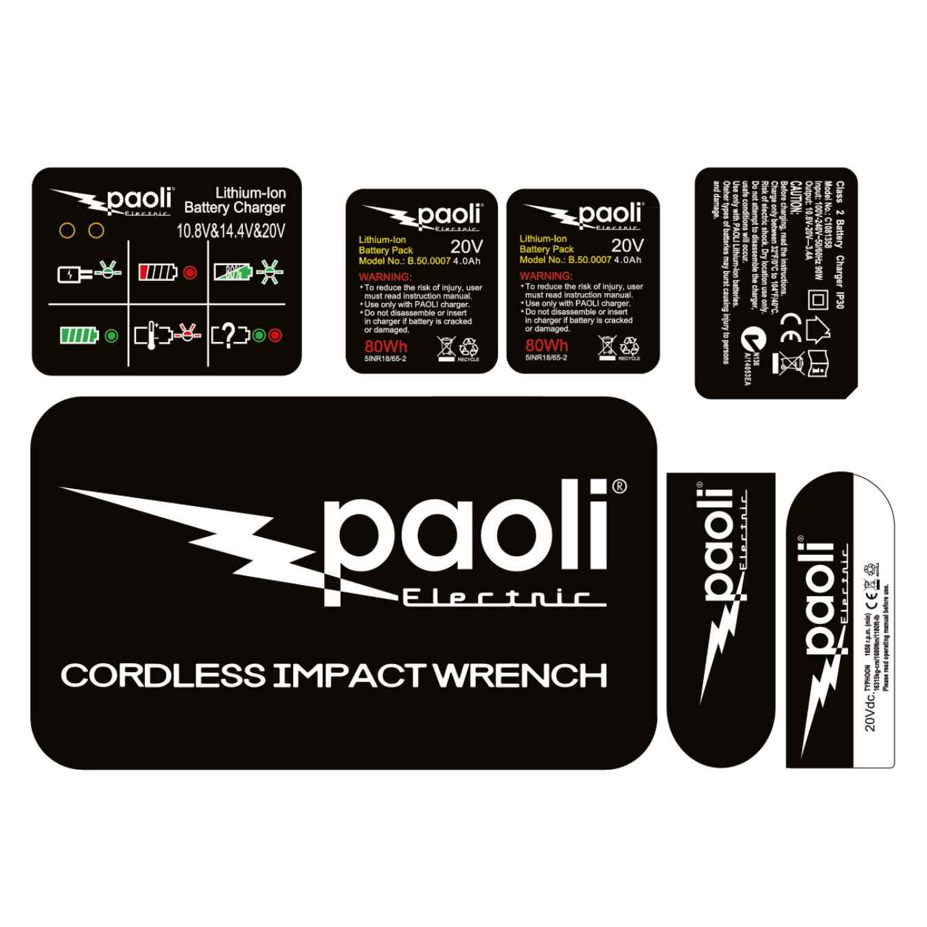 Etiquette Paoli pack complet TYPHOON 1/2”