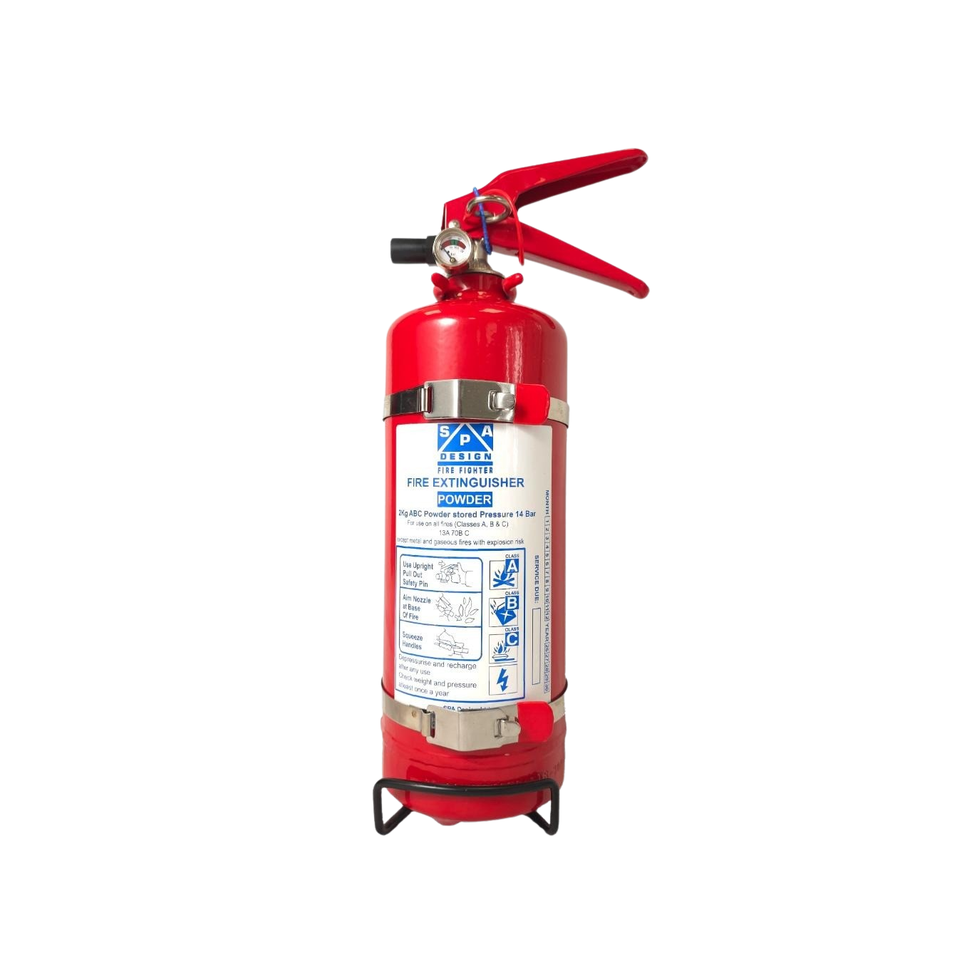 Extincteur manuel 2KG poudre ABC Fire-Fighter Acier SPA 2000-001-005