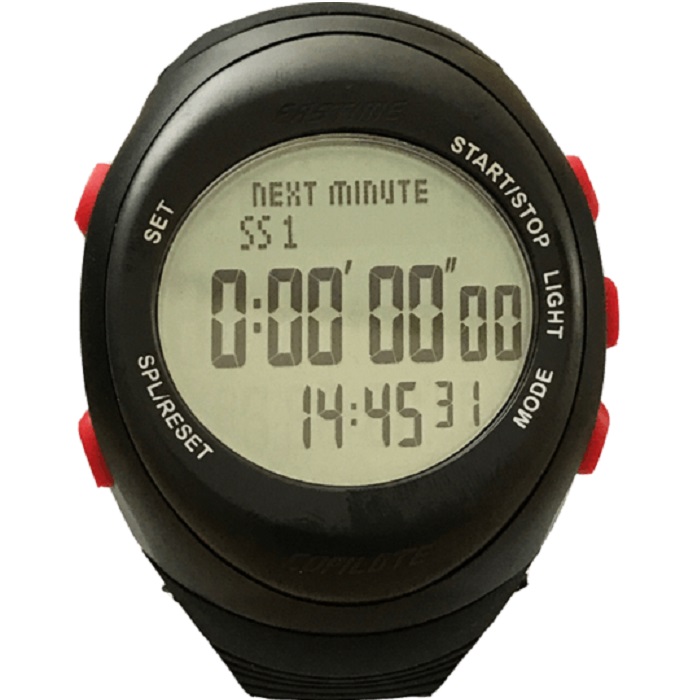 Montre chrono co-pilote RW3 FASTIME Noir Rouge