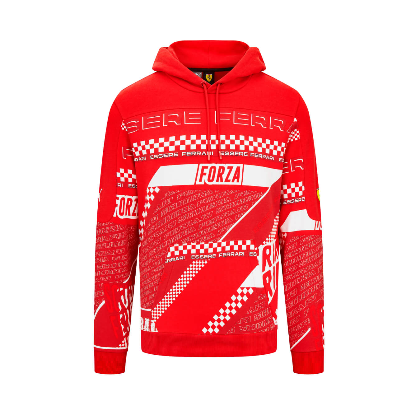 Sweat a capuche FERRARI Graphique rouge pour homme En vente sur ORECA STORE