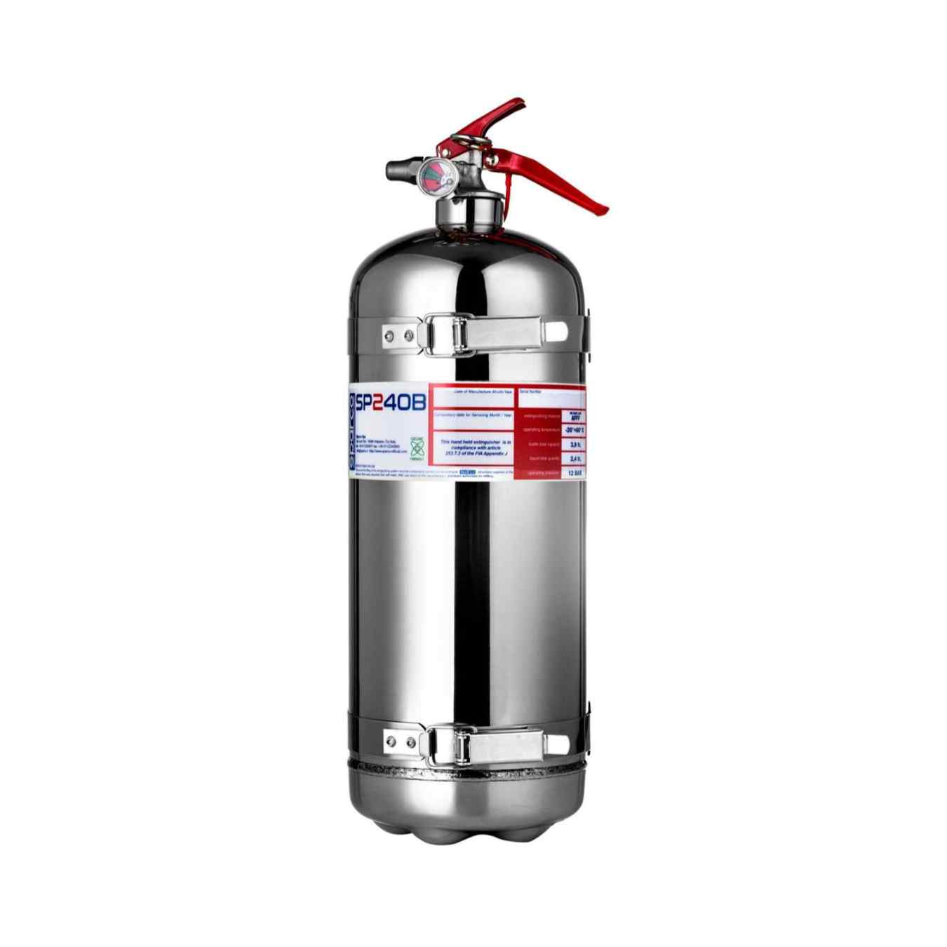 Extincteur SP240B manuel 2.4L Acier inoxidable SPARCO 014773BXL24