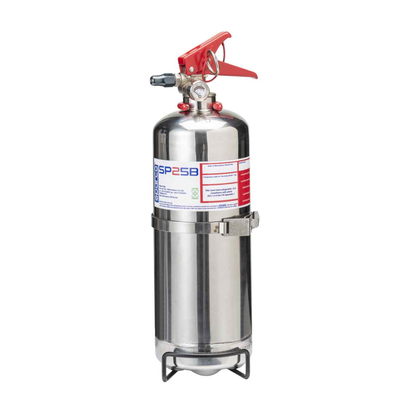 Extincteur SP25B manuel 2L Acier inoxidable SPARCO 014773BXLN2