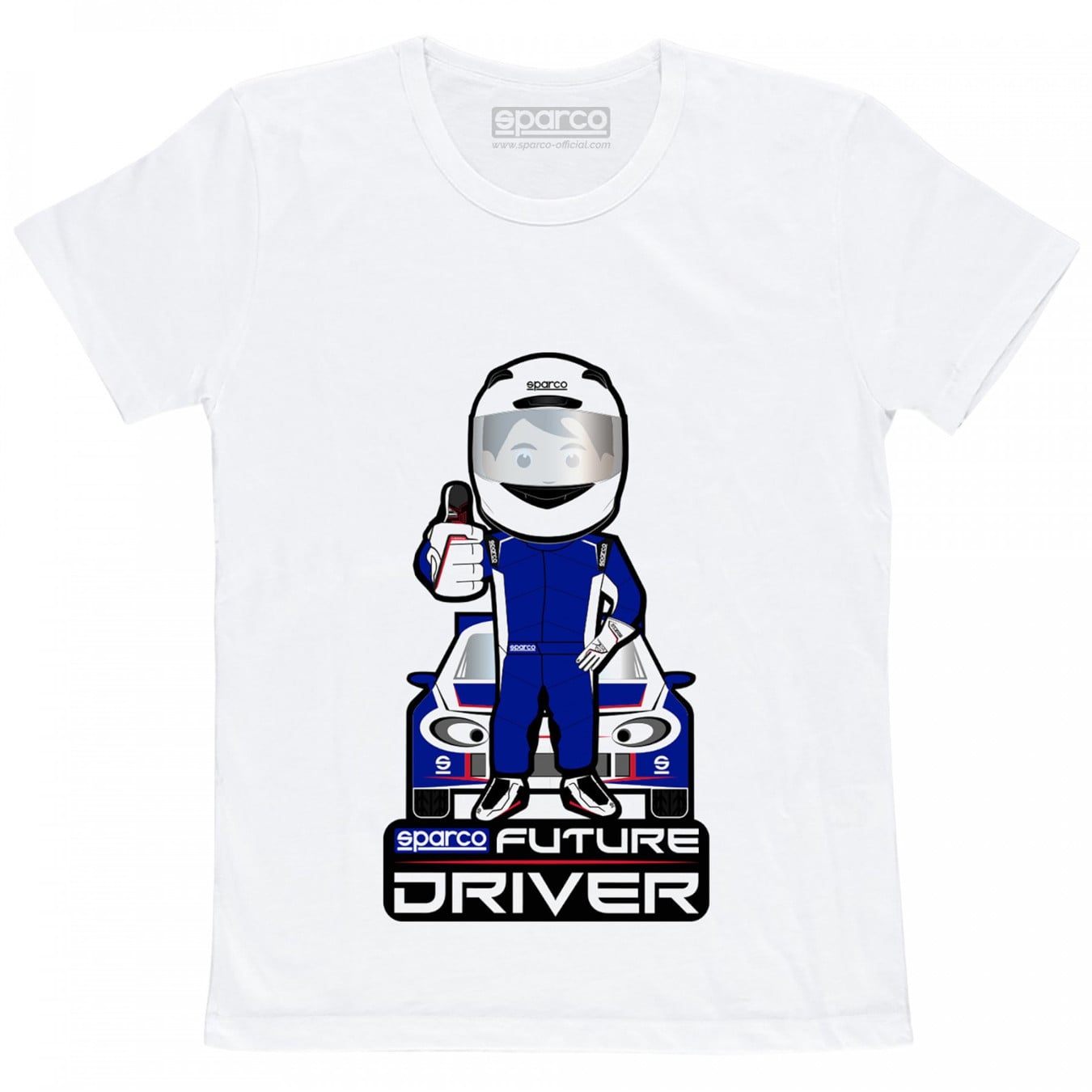 T-shirt enfant SPARCO Future Driver blanc