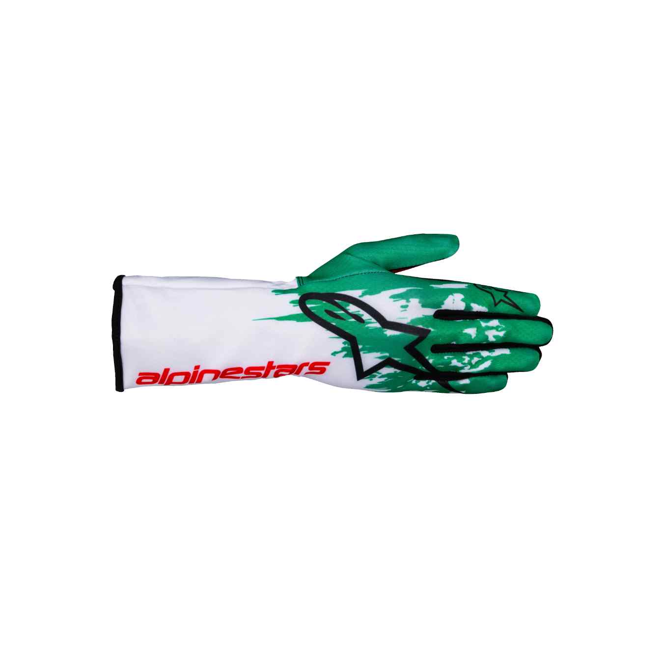 Gants Karting ALPINESTARS TECH 1 K V3 FIA 8877 2022 Blanc Vert Rouge