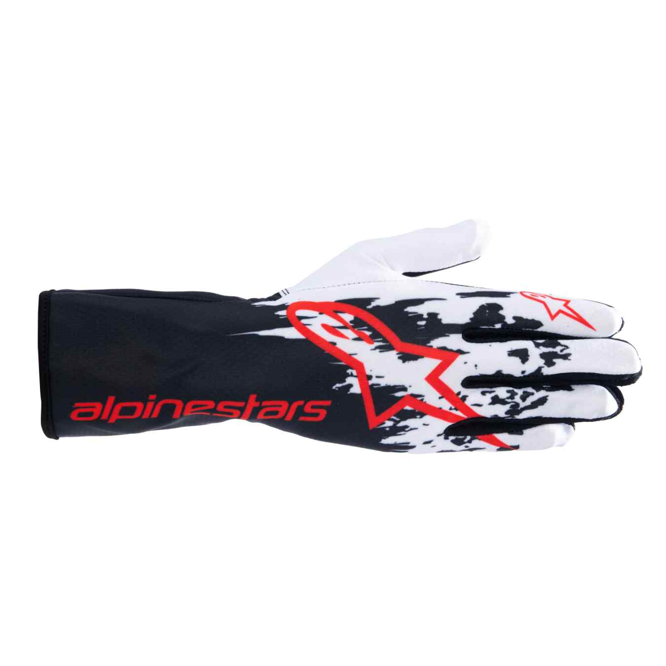 Gants Karting ALPINESTARS TECH 1 K V3 FIA 8877 2022 Noir Blanc Rouge
