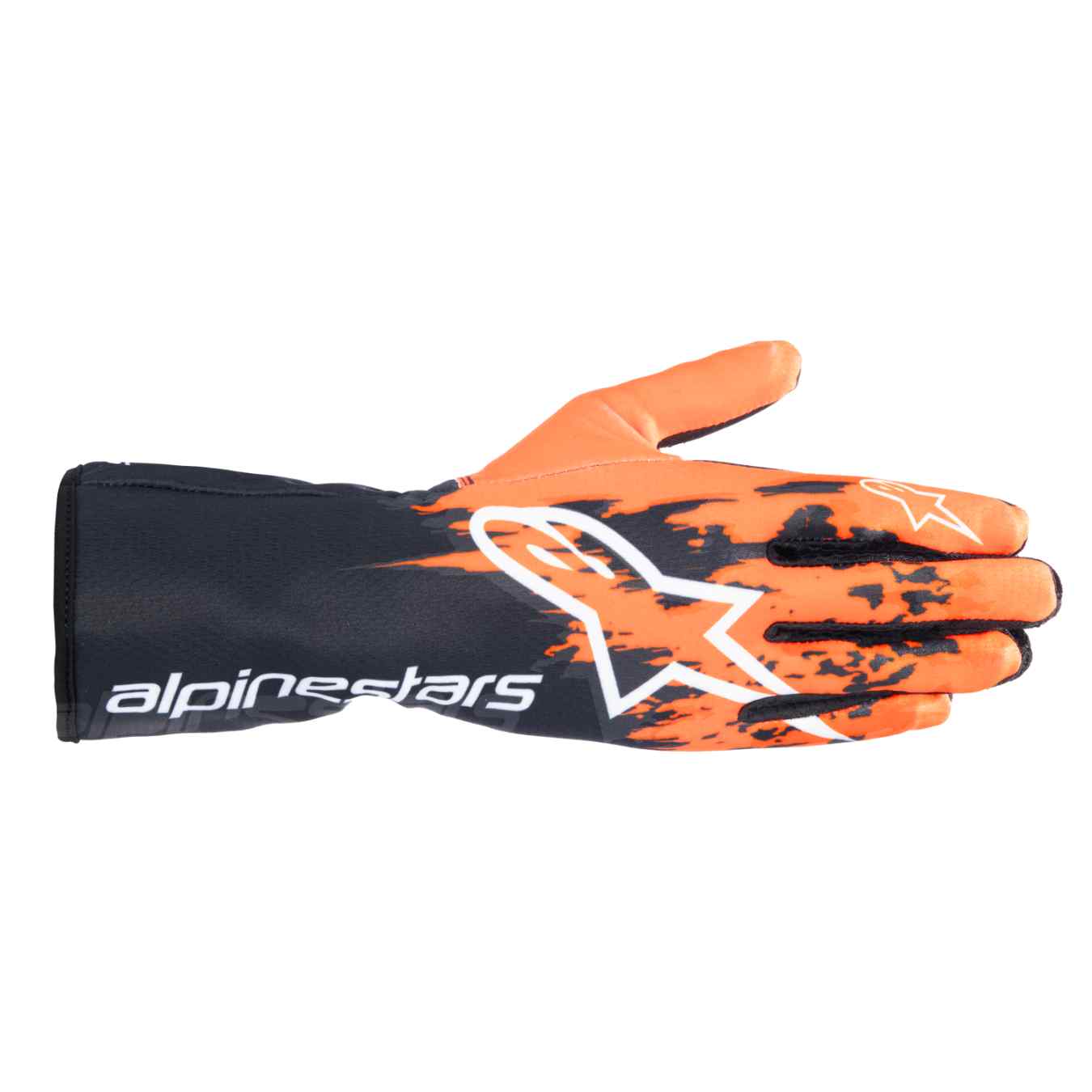 Gants Karting ALPINESTARS TECH 1 K V3 FIA 8877 2022 Noir Orange Blanc