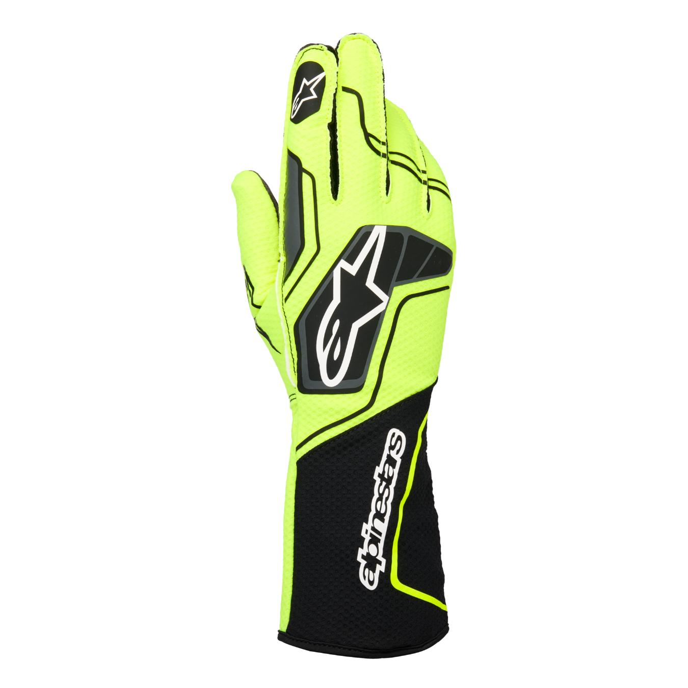 Gants Karting ALPINESTARS TECH-1 KX V4 FIA 8877-2022 Jaune Fluo Noir