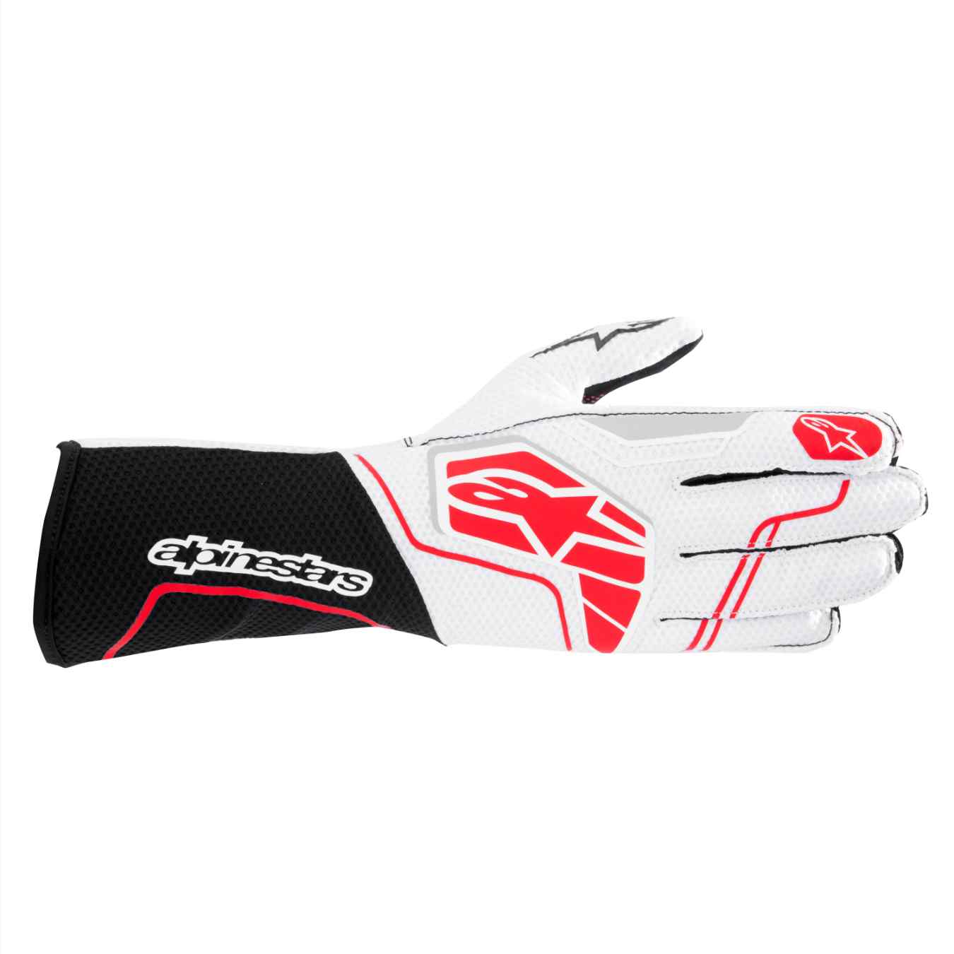 Gants Karting ALPINESTARS TECH 1 KX V4 FIA 8877 2022 Noir Blanc Rouge