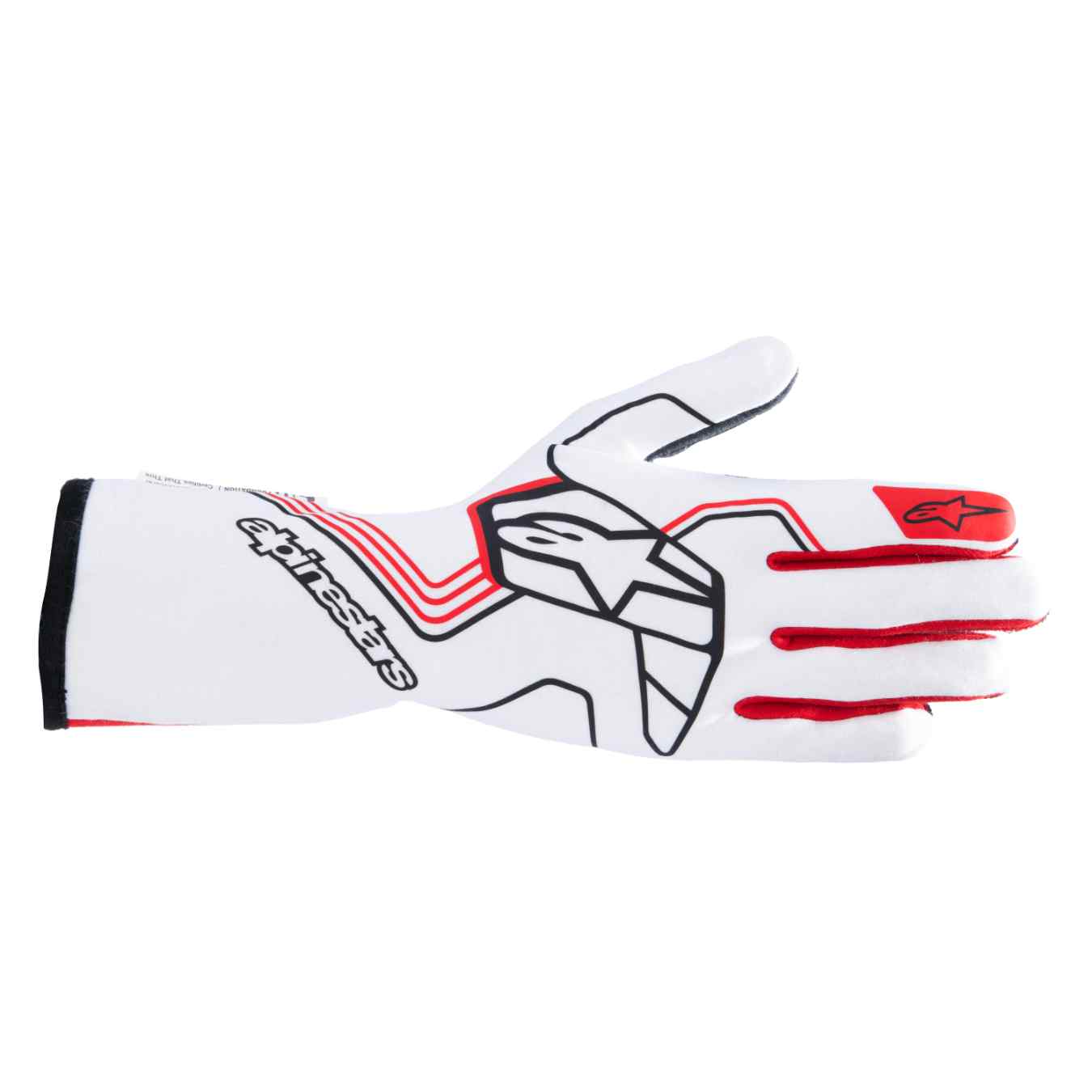Gants ALPINESTARS TECH 1 RACE V4 FIA 8856 2018 Blanc Rouge