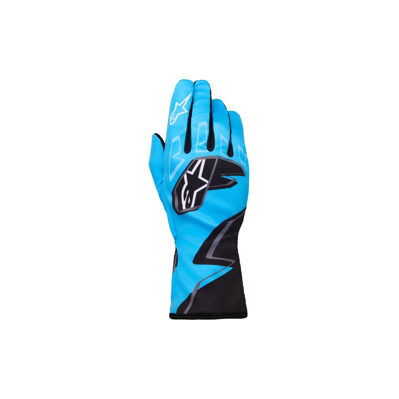 Gants Karting ALPINESTARS Enfant ALPINESTARS TECH-1 K RACE S V2 GRAPHIC 1 Cyan Noir Blanc