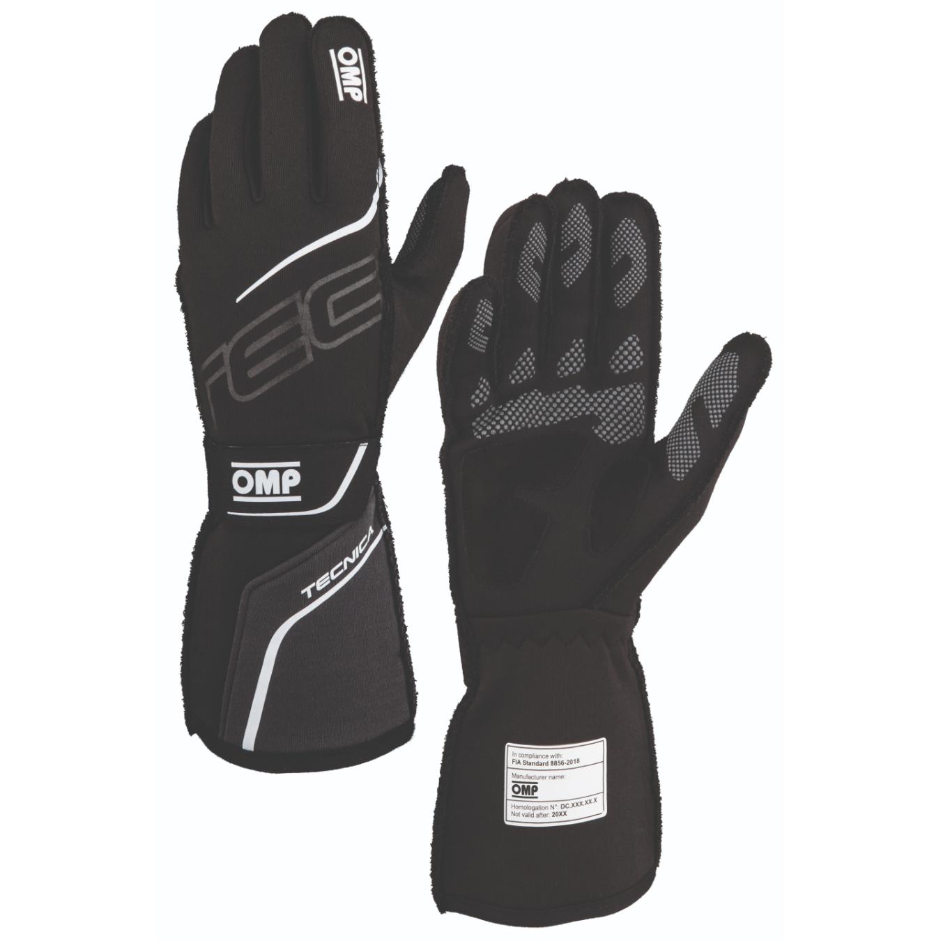 Gants OMP TECNICA FIA 8856 2018 Noir Anthracite