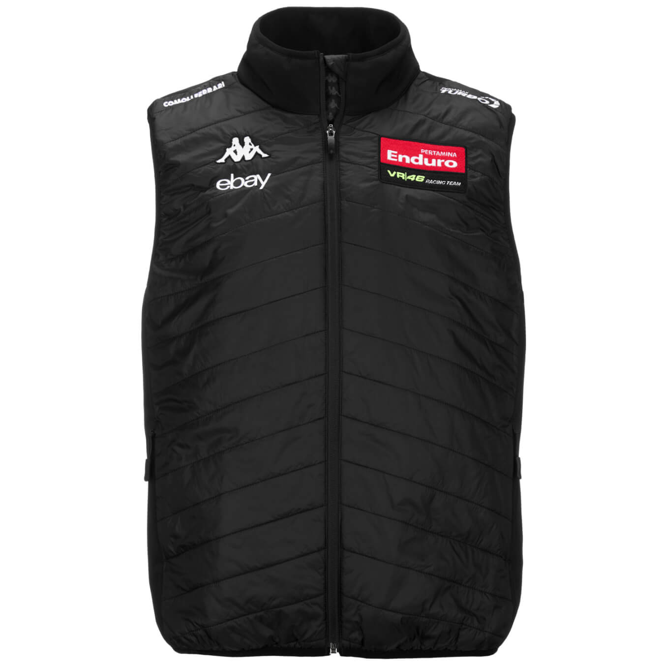 Gilet sans manche VALENTINO ROSSI Kappa Team Enduro Noir pour homme KAP24_GIL_END