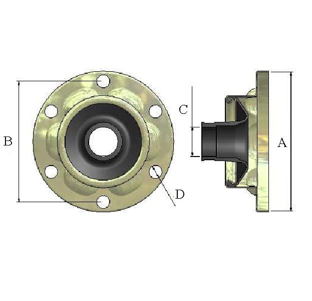 Coupelle soufflet GKN pour joint Lobro, A : 93 mm