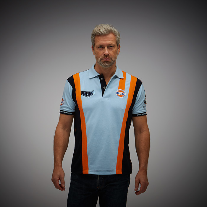 gulf racing polo shirt