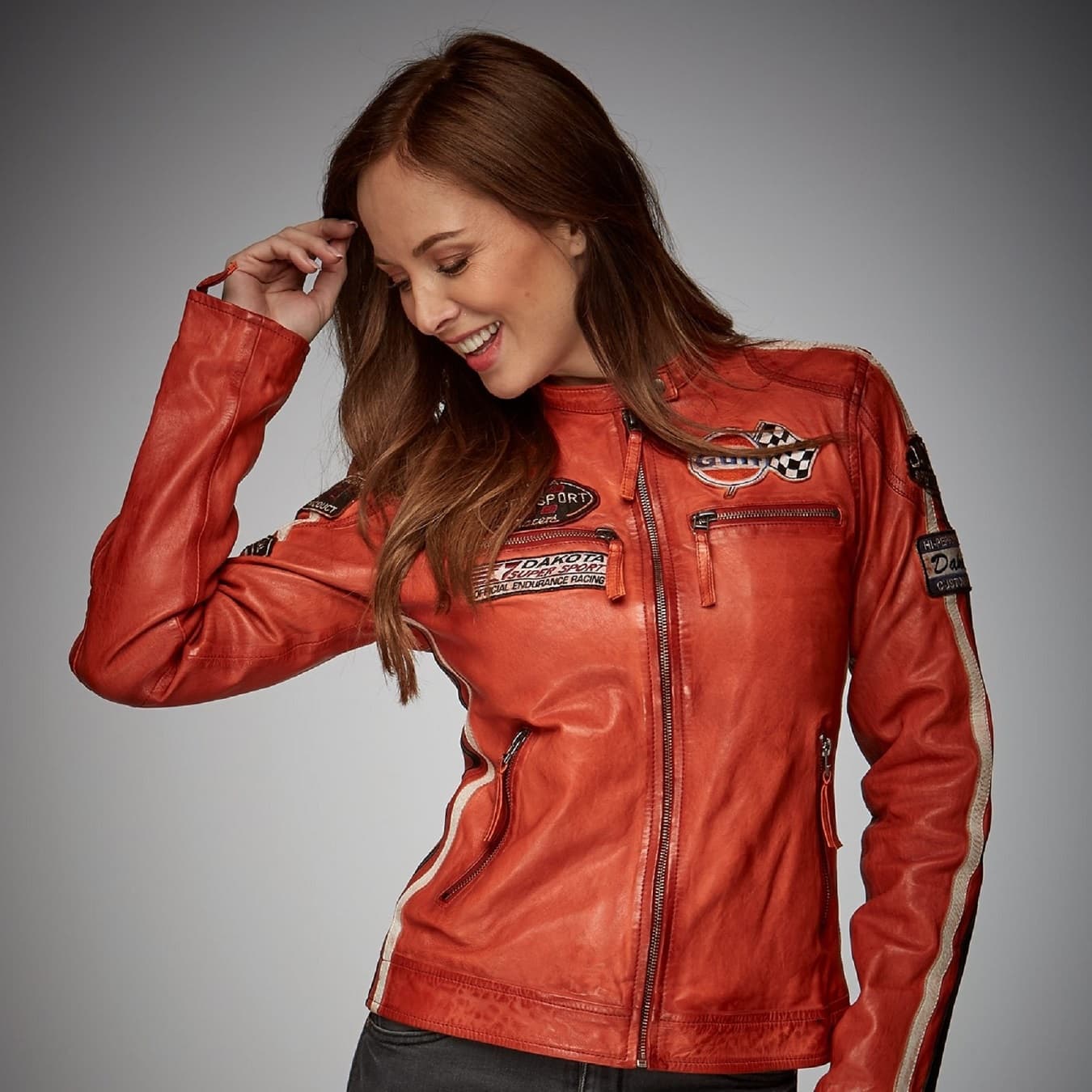 gulf racing leather jacket