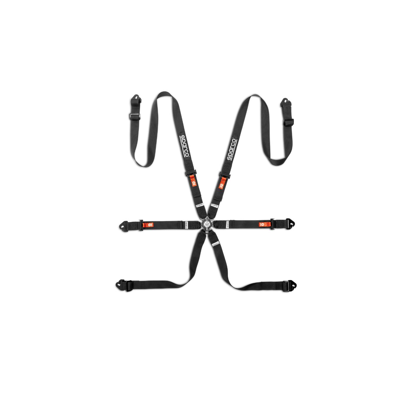 Harnais FIA COMPETITION H-2 PU Acier 6PT SPARCO