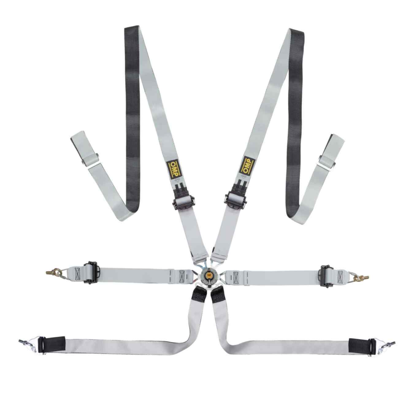 Harnais OMP De Securite ONE 2' Wrc Endurance Pull Down FIA 8853 2016 Gris Noir