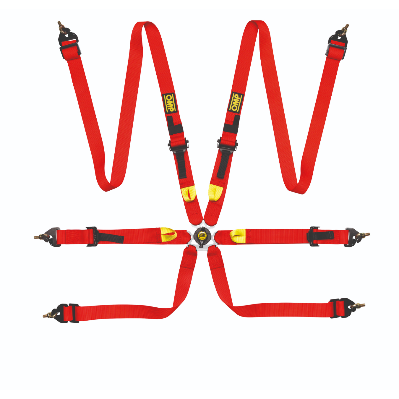 Harnais OMP First 2 6 points FIA 8853-2016 Rouge