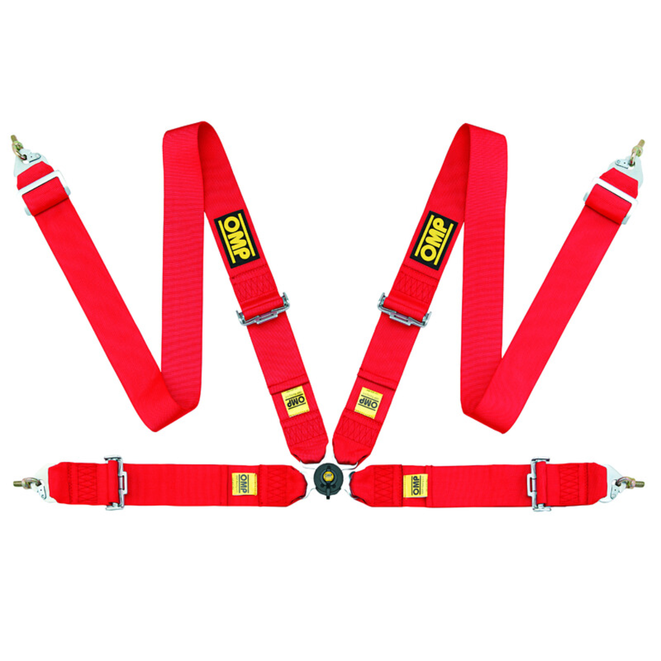 Harnais OMP First 3 4P 4 points FIA 8854-98 Rouge