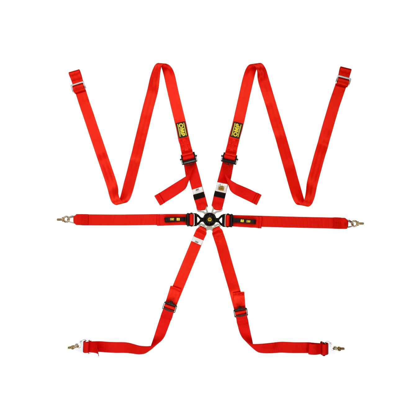 Harnais OMP One 2 Versa Endurance 6 points FIA 8853-2016 Rouge