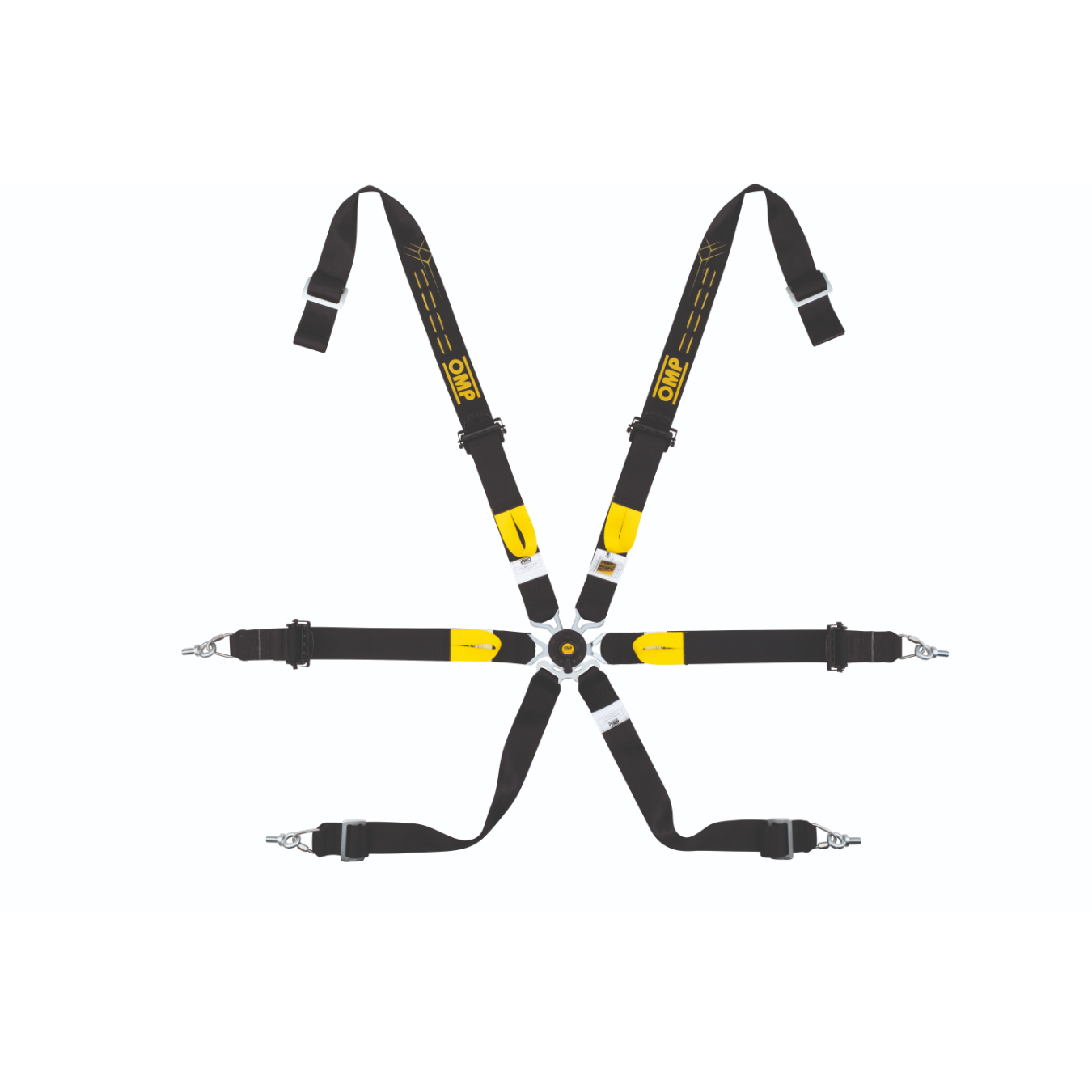 Harnais OMP One 2 WRC 6 points FIA 8853-2016 Noir