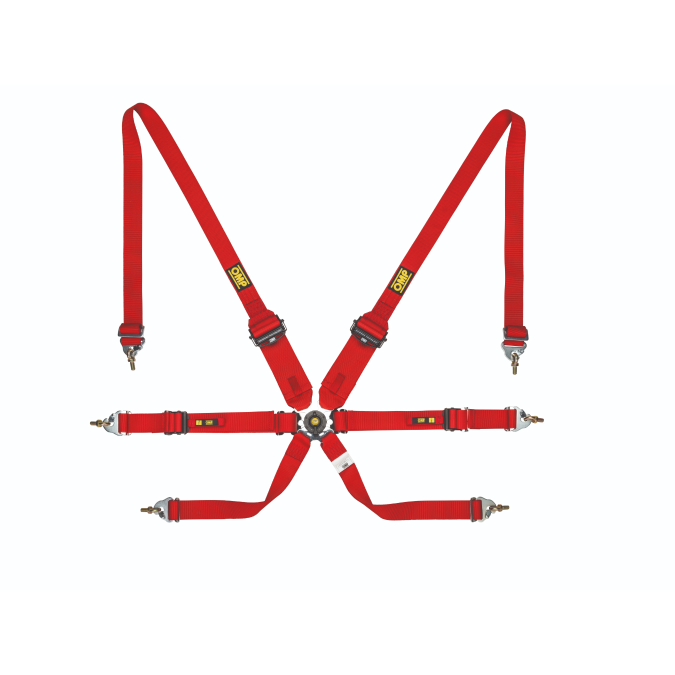 Harnais OMP One 3+2 Convertible 6 points FIA 8853-2016 Rouge