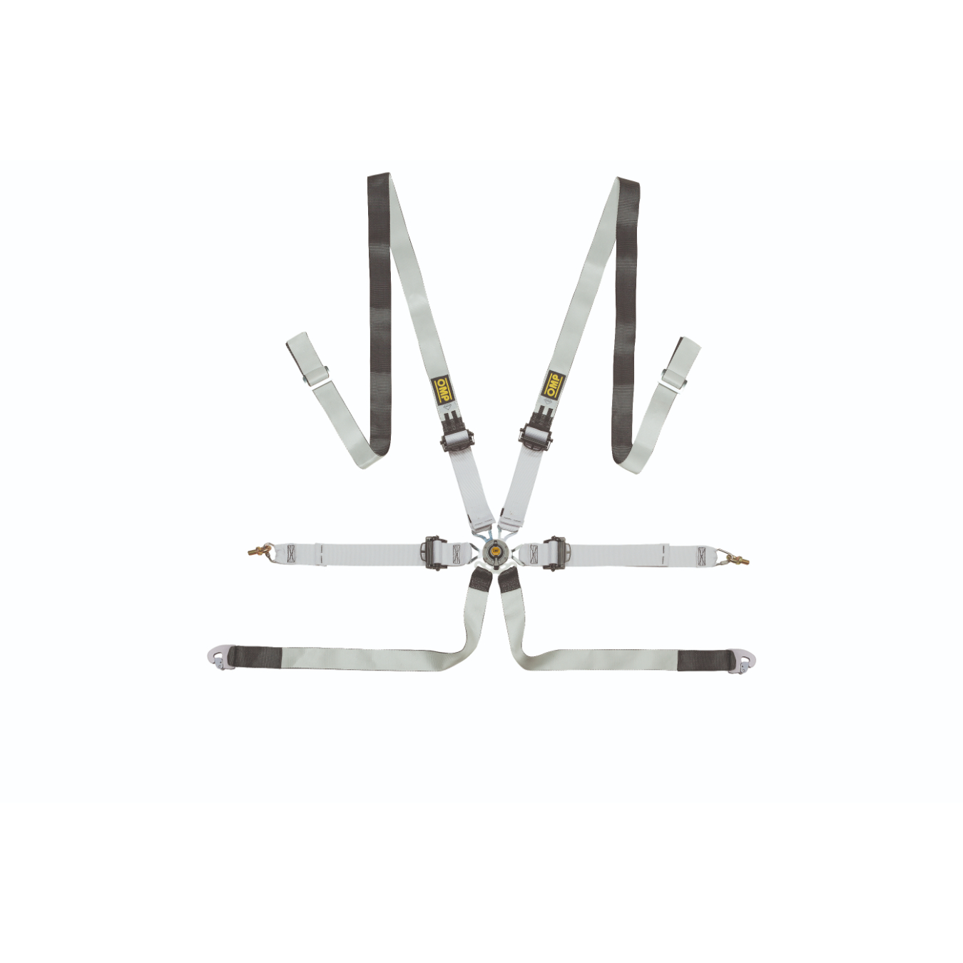 Harnais OMP One-D 6 points FIA 8853-2016 Noir et Blanc