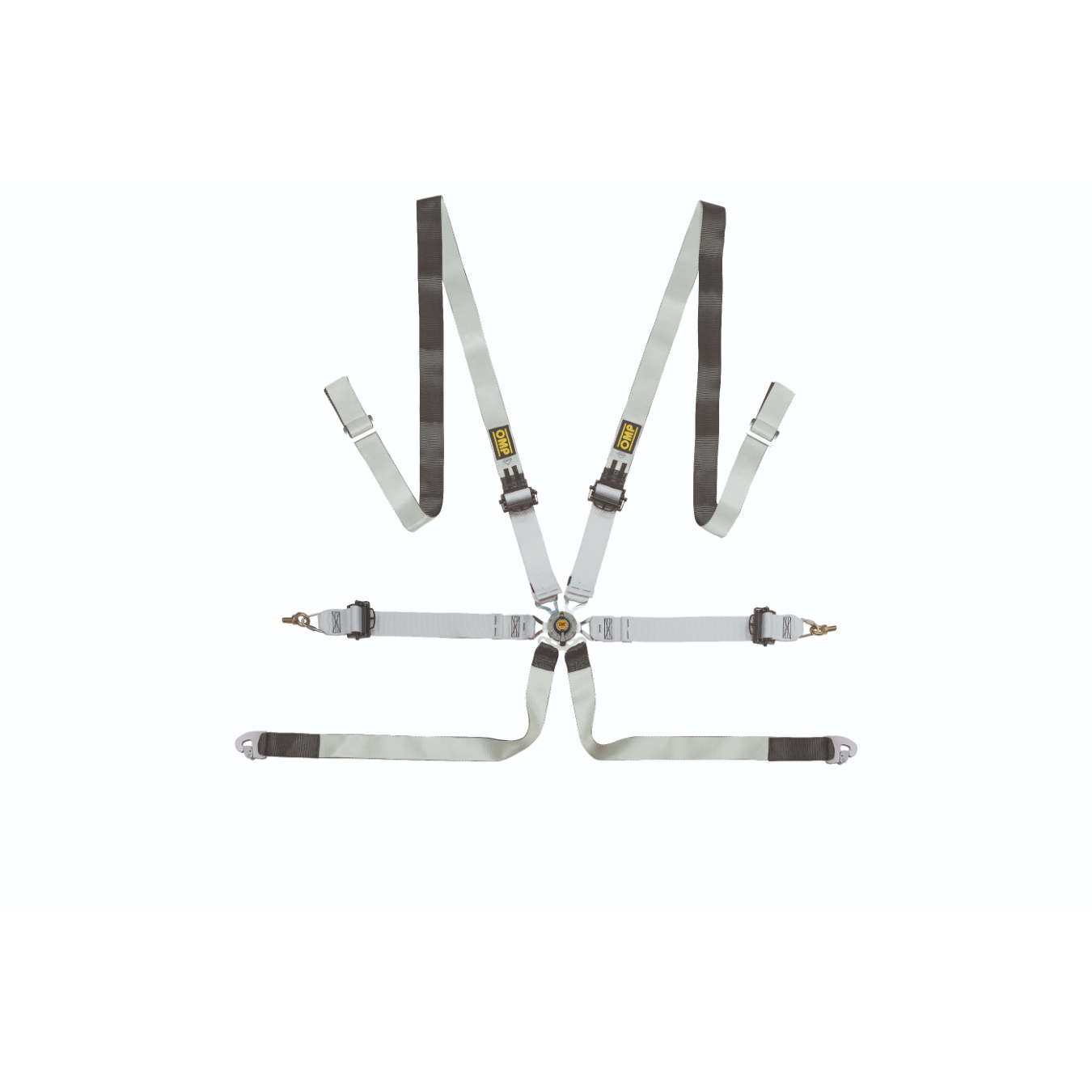 Harnais OMP One-D 6 points FIA 8853-2016 Noir et Blanc