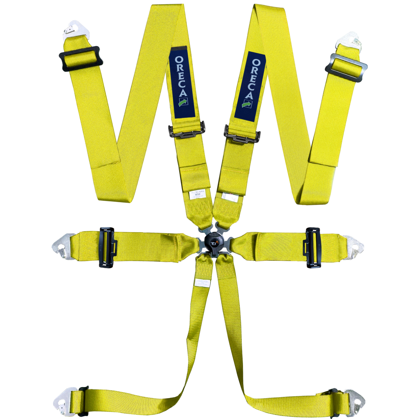 Harnais ORECA Vintage 6 points FIA 8853-98 Jaune