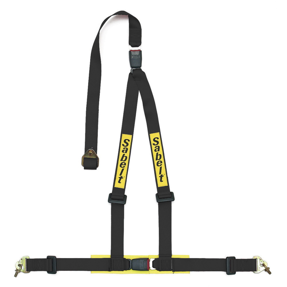 Harnais SABELT Saloon Arr Detachable 3 points ECE Noir