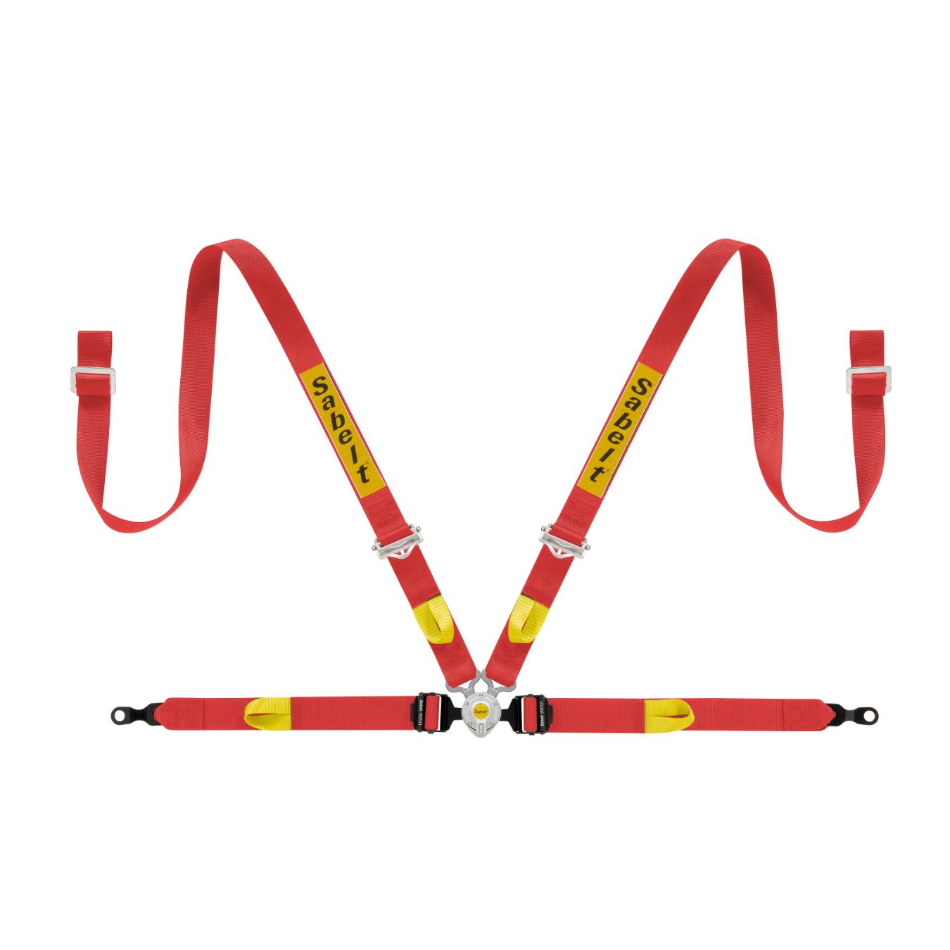 Harnais SABELT Silver 911 Passenger 4 points FIA 8854-98 Rouge