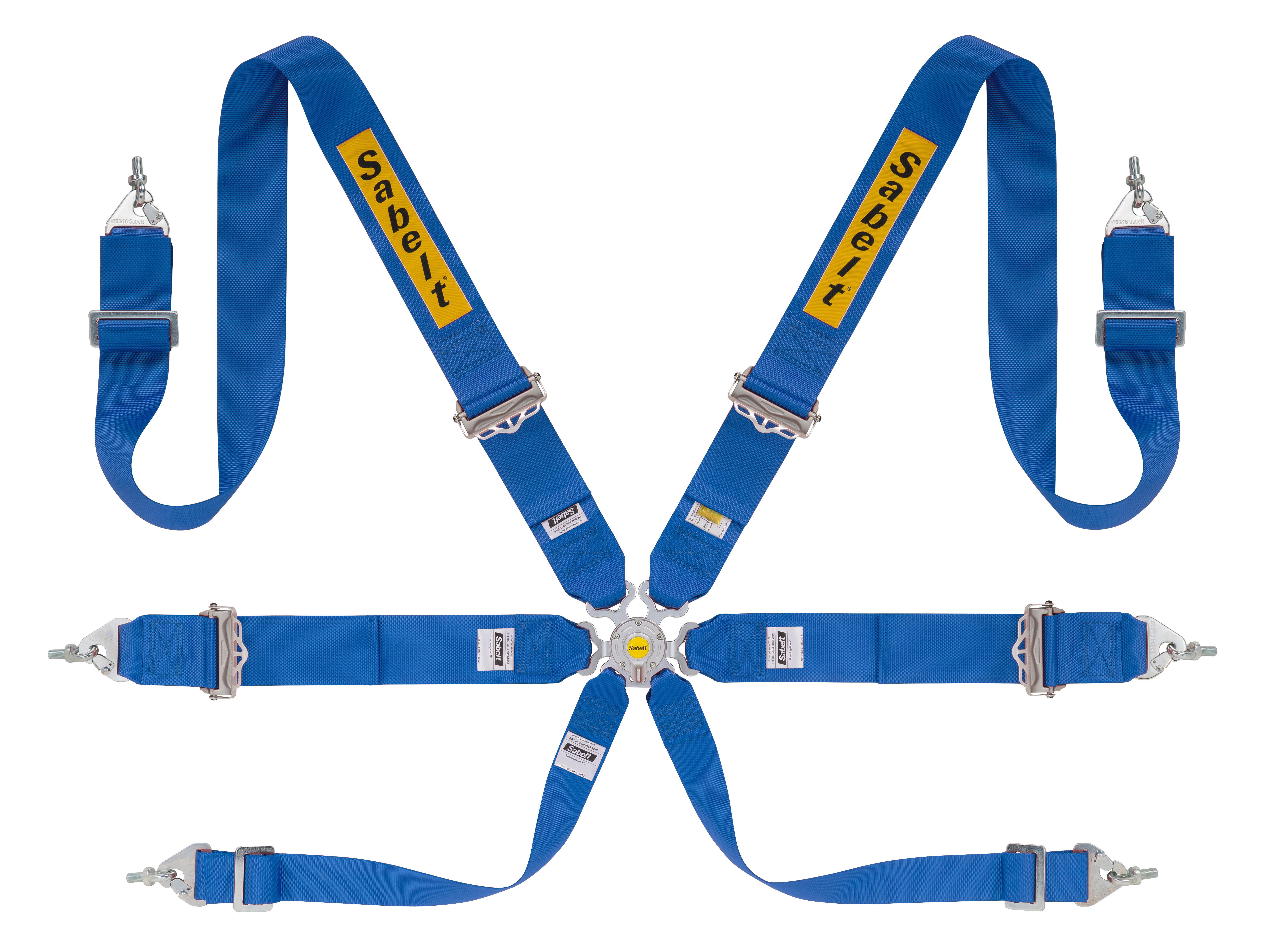 Harnais SABELT Silver Rally 3X3 6 points FIA 8853-2016 Bleu