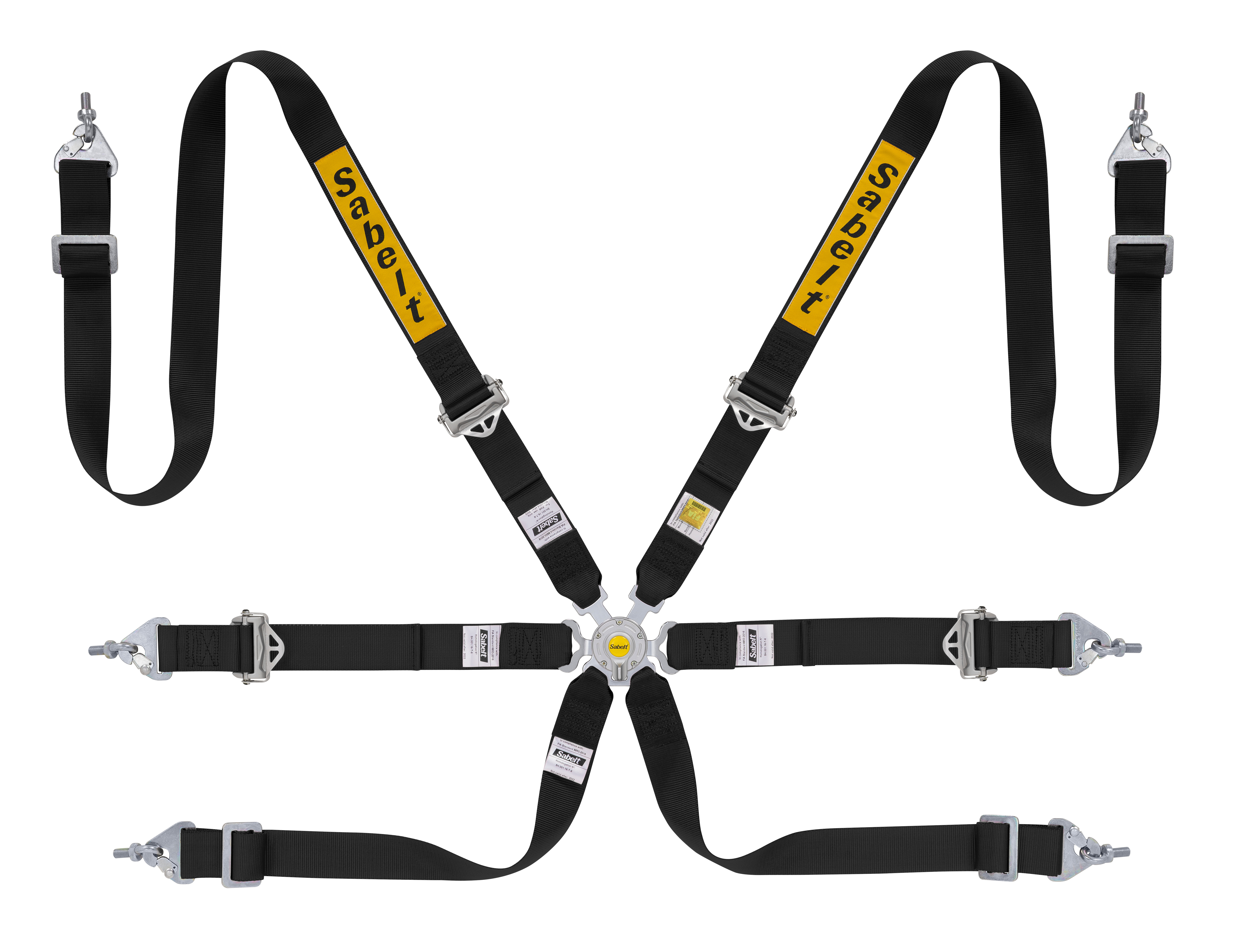 Harnais SABELT Silver Rally 6 points FIA 8853-2016 Noir